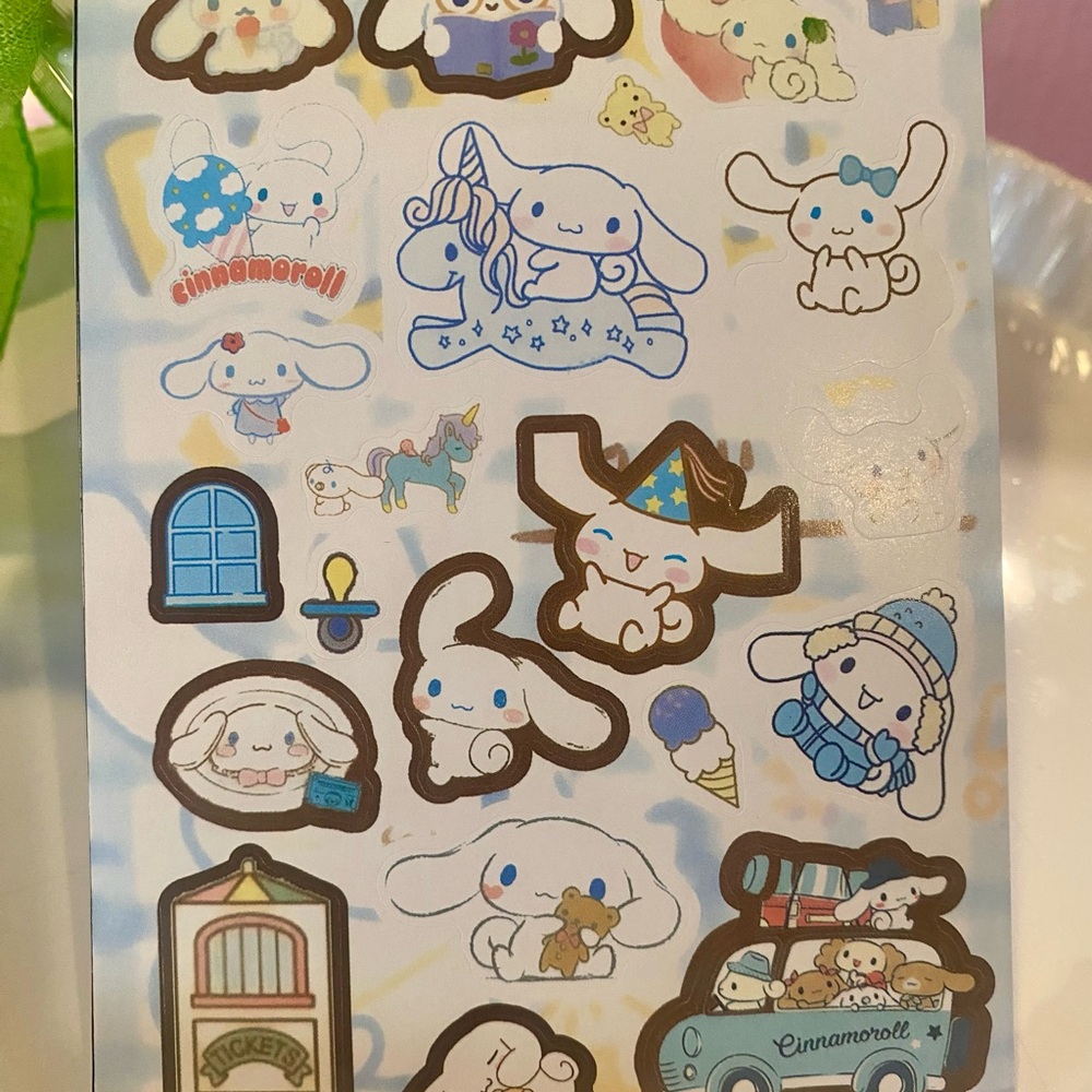 10/$10 Cute Cinnamoroll Sticker Sheet